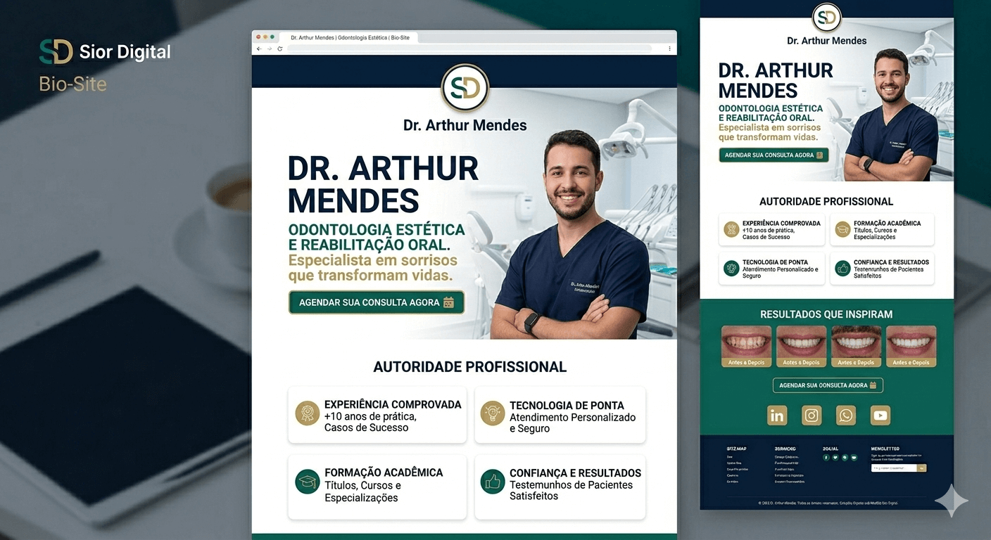 Layout modelo para bio-site