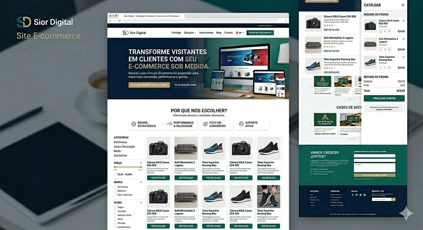 Layout modelo para e-commerce